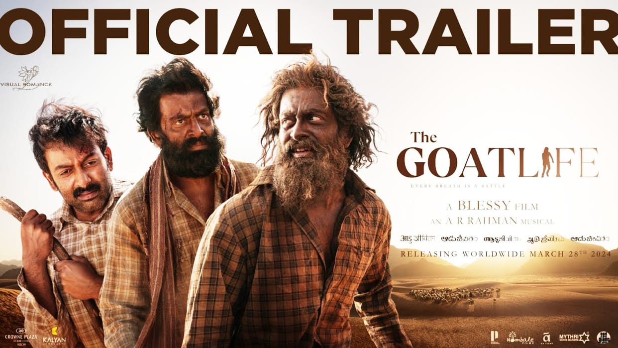 the goat life trailer release prithviraj sukumaran struggling for survival amala paul based on aadujeevitham