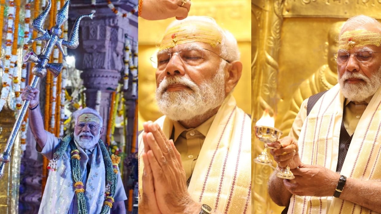 PM Modi performed Shodashopachar puja in Vishwanath Dham for victory