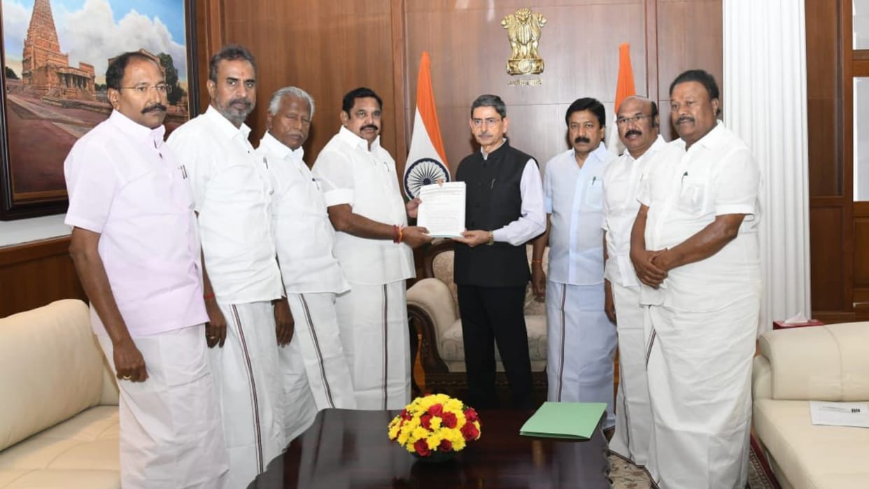 Palaniswami-led AIADMK delegation meets TN Governor, seeks action in 'drug lord' Jaffer Sadiq's case