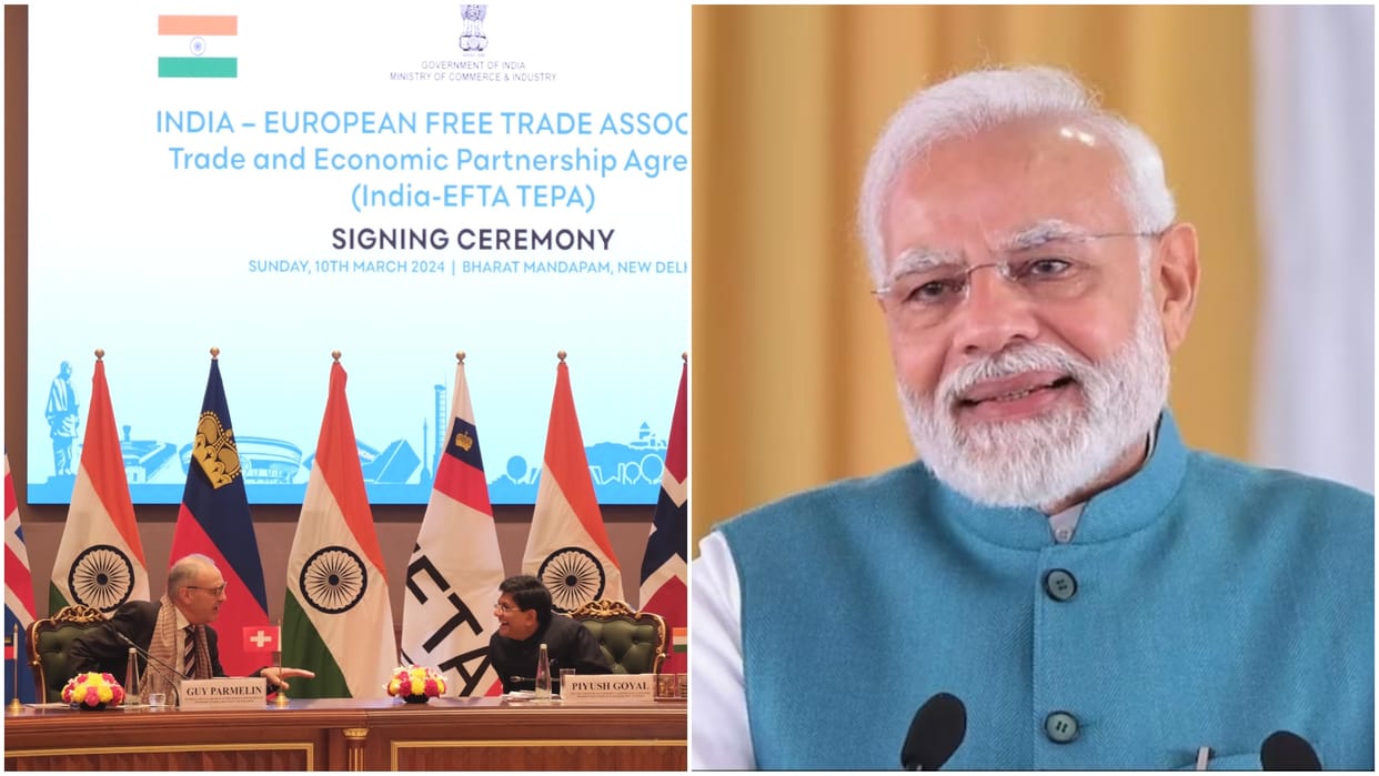 Four European countries will invest 100 billion dollars in India in 15 years 10 lakh employment EFTA