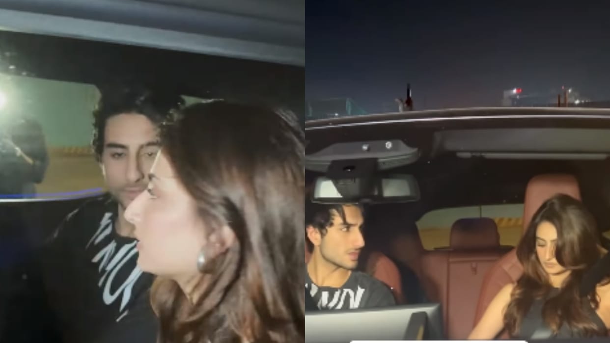 Ibrahim ali khan Palak Tiwari spotted together Video photos went viral on Social Media deets inside