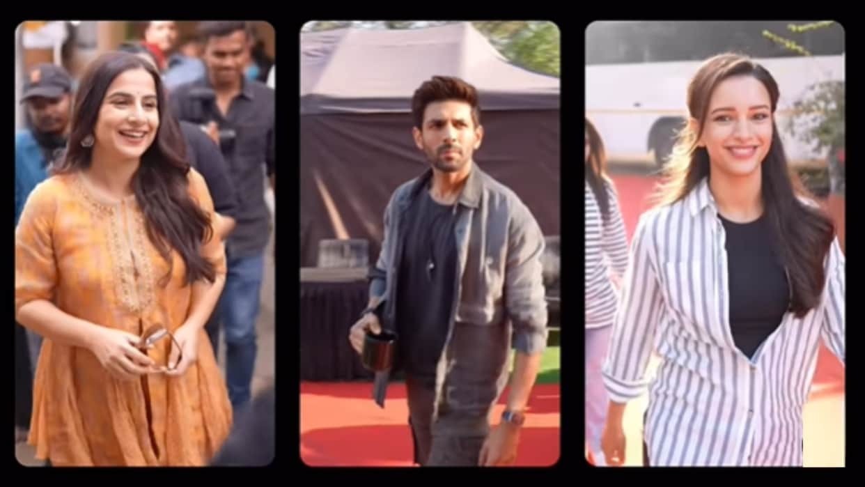 Vidya balan and triptii dimri joins kartik aaryan for Anees Bazmee Bhool Bhulaiyaa 3 shares set BTS video