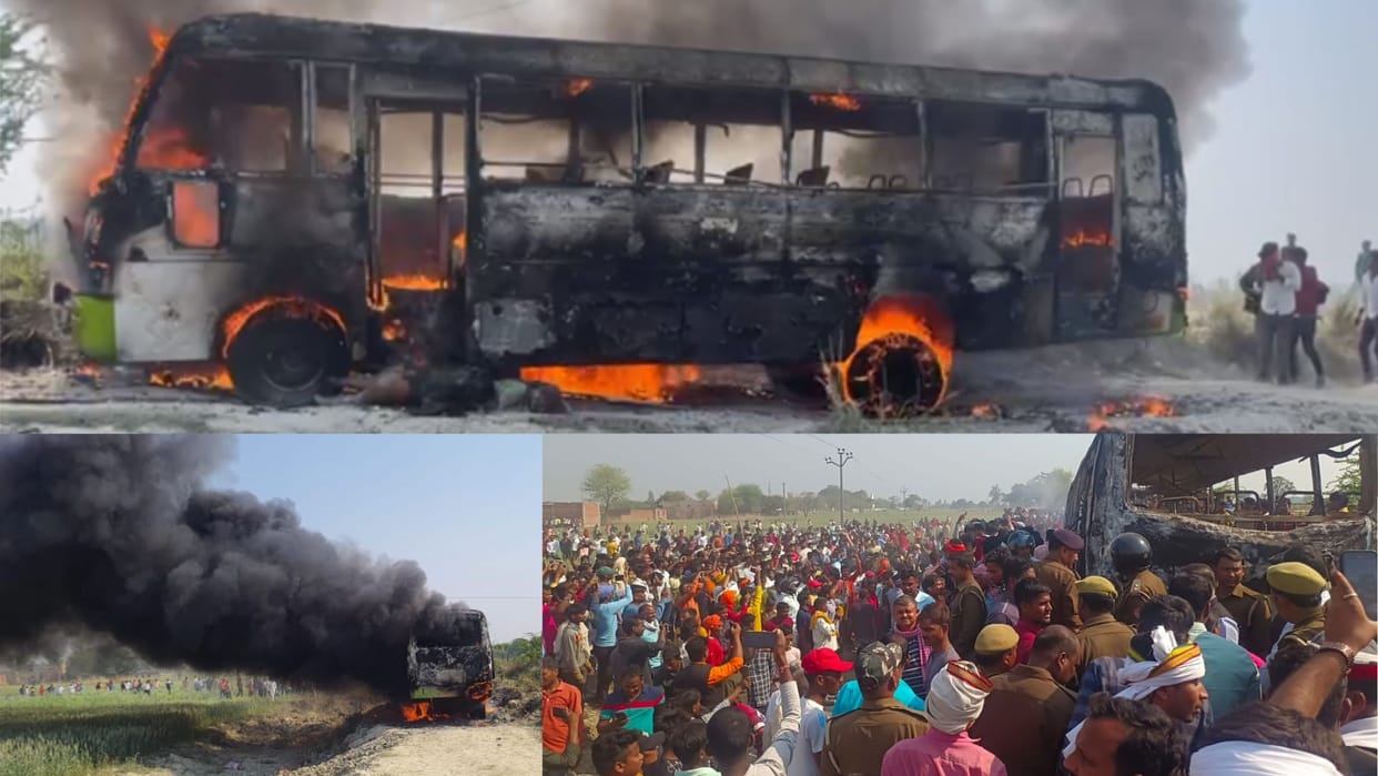 Ghazipur bus fire news Bus driver Jagarnath signaled to go out after electrocution