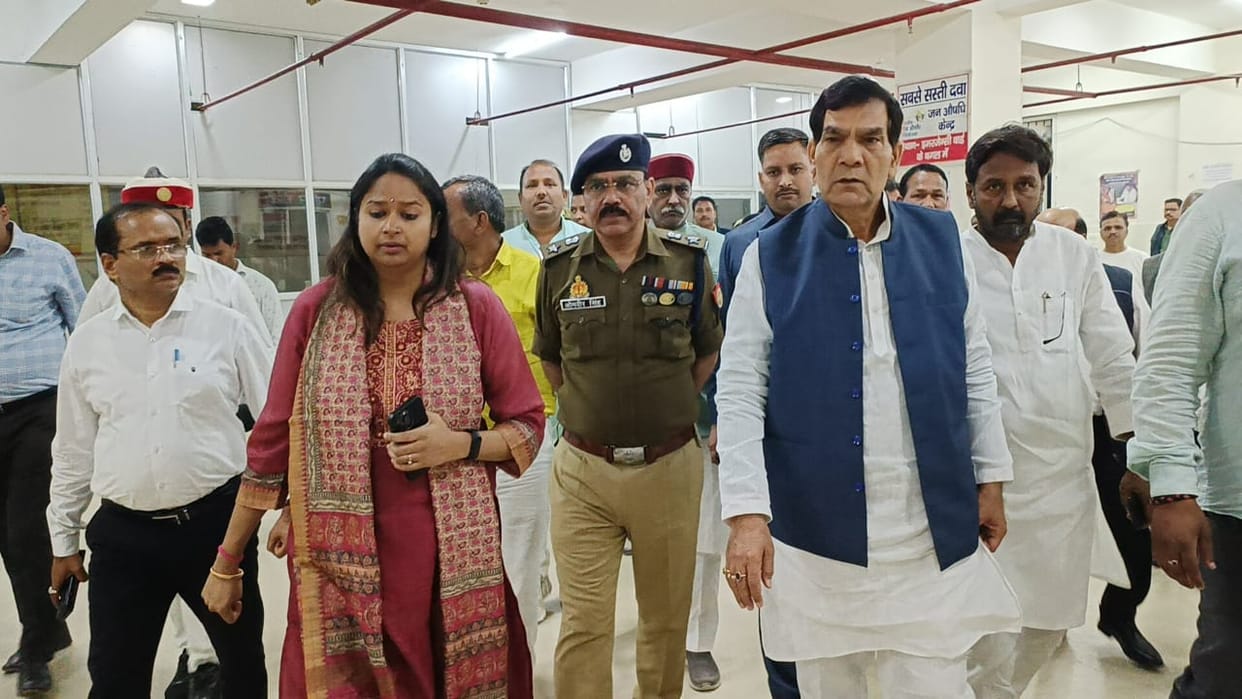 Ghazipur Bus Fire Accident Minister AK Sharma action taken three officers suspended