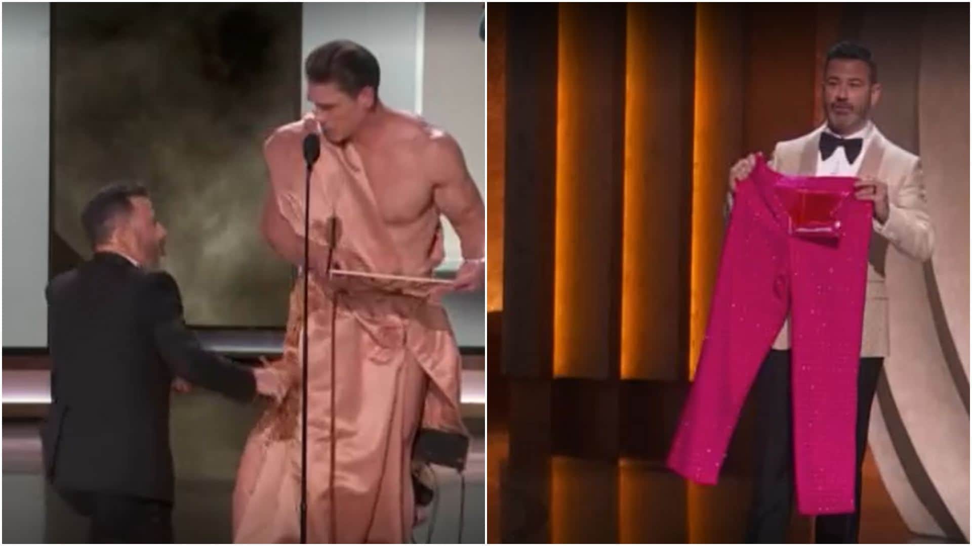 Oscar Awards 2024: Host Jimmy Kimmel comic style during 96th Oscars Awards John Cena removed clothes