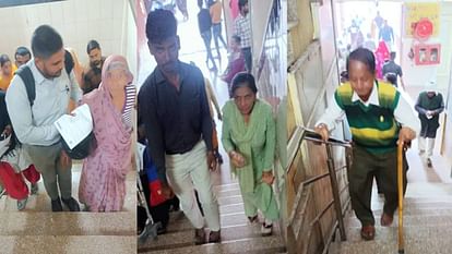 lifts of district hospital of Agra faulty due to which patients had to face difficulties in climbing stairs