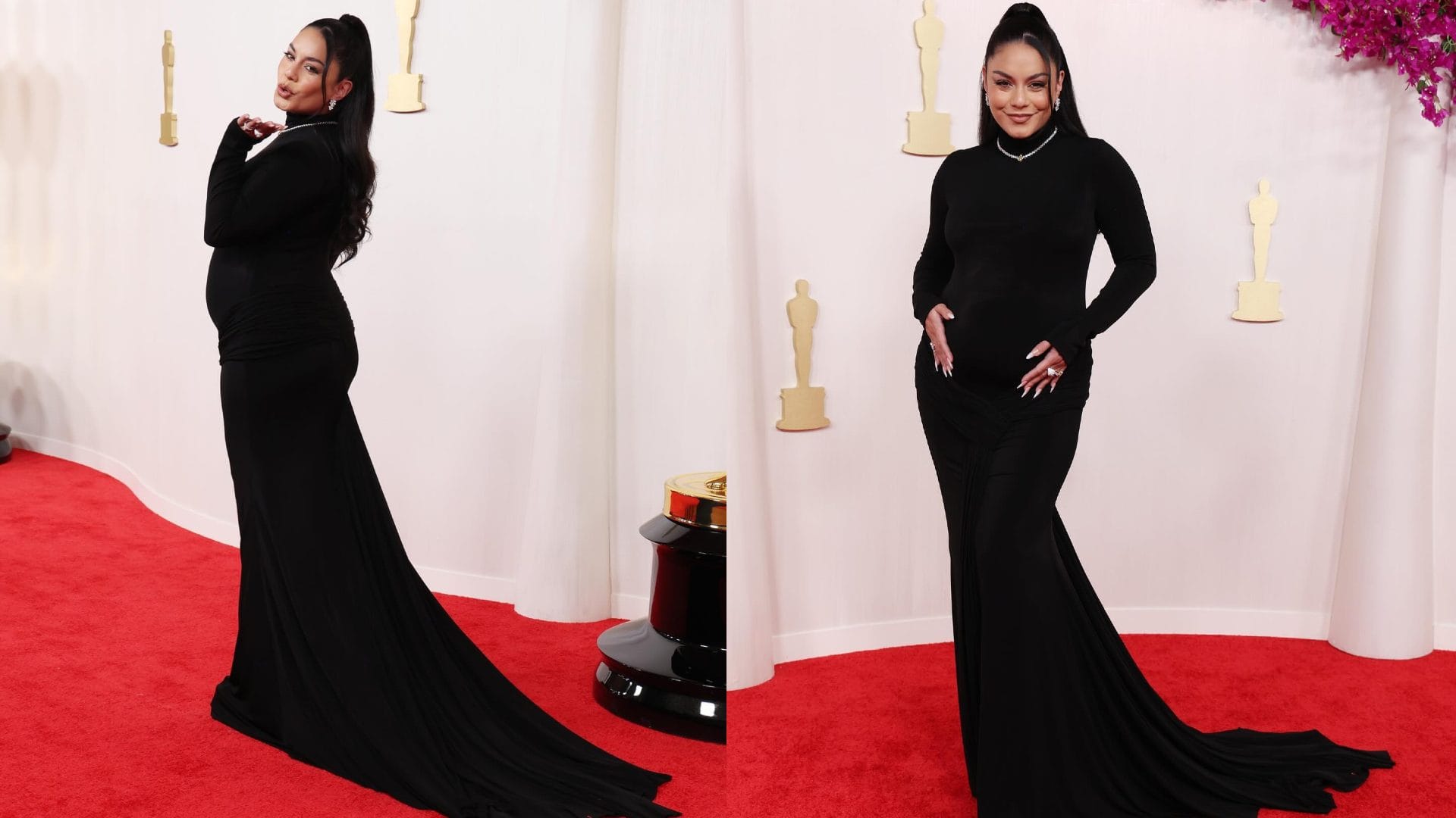 Oscar 2024 vanessa hudgens announces her pregnancy on oscar award video