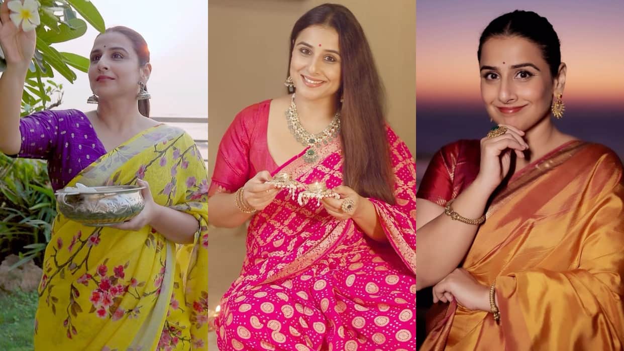 bhool bhulaiyaa 3 actress Vidya Balan beautiful saree collection