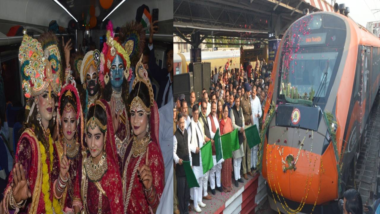 Grand welcome given to arrival of second Vande Bharat train at Agra Cantt railway station