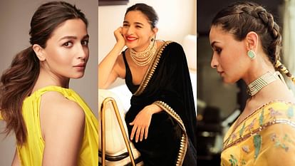 Alia Bhatt Birthday hairstyle inspired by alia bhatt in saree and western dress for wedding