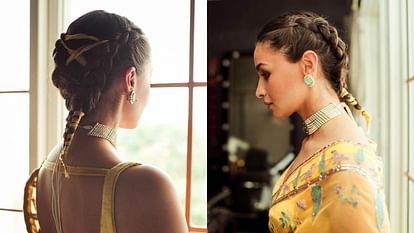 hairstyle inspired by alia bhatt in saree and western dress for wedding