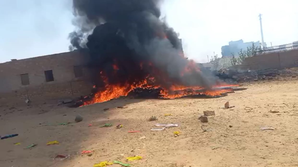 Army helicopter crash in Jaisalmer