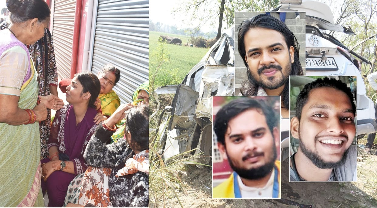 Fatehpur Road Accident, The car was running at a speed of 150 KM, even open airbags could not save life