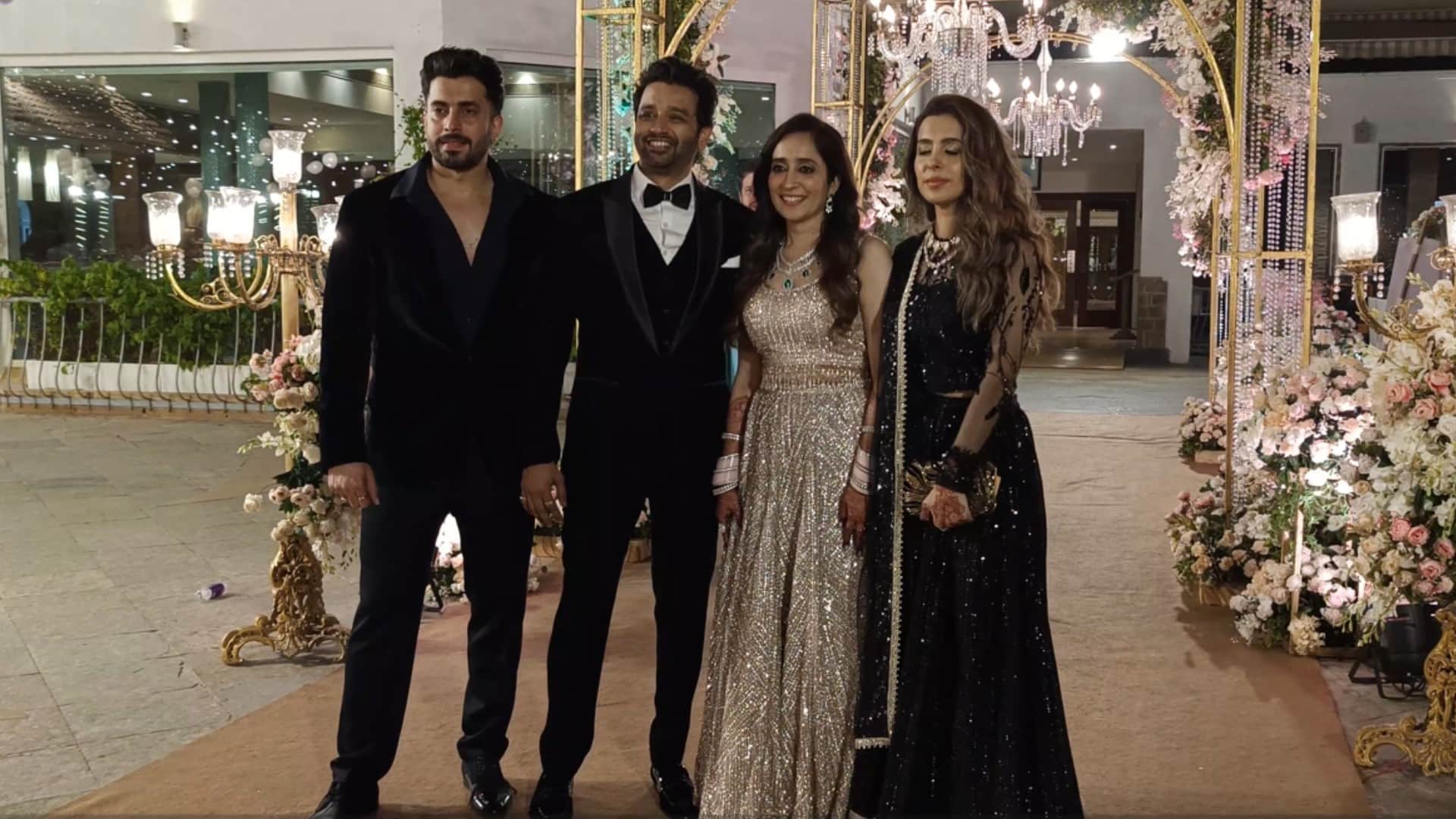 Kartik Aaryan Nushrratt Bharuccha Manjot Singh and Other Celebs Attend Sunny Singh Sister Wedding Reception