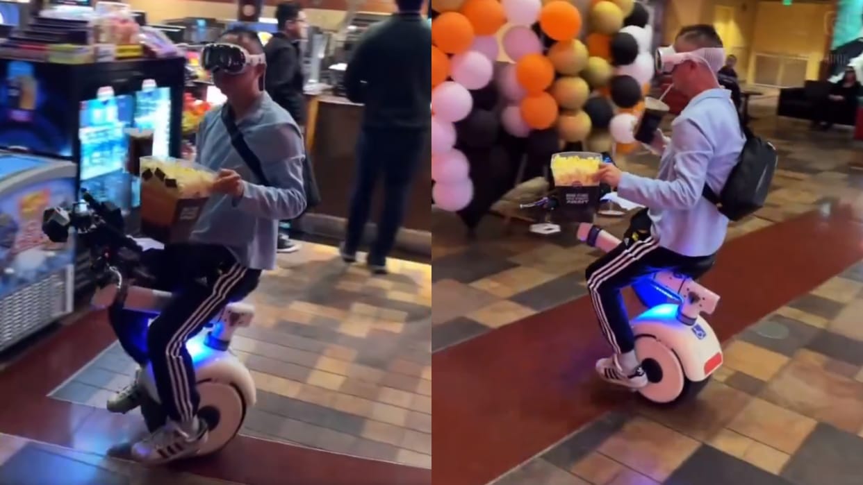 Anand Mahindra's take on video of man riding e-vehicle wearing Apple Vision Pro
