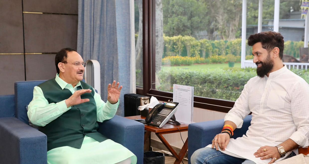 Bihar News : meeting jp nadda Chirag Paswan declared no issue in nda seat sharing in bihar for election 2024