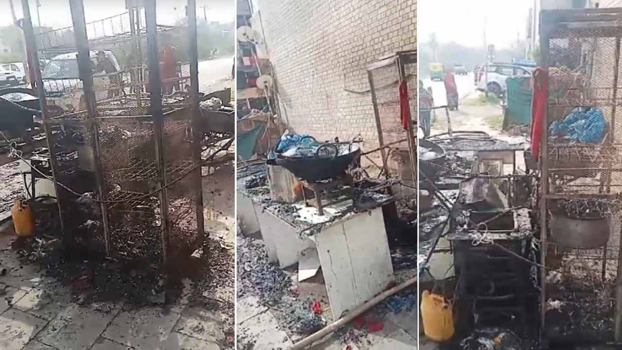 Youth set fire to shop in Chandigarh