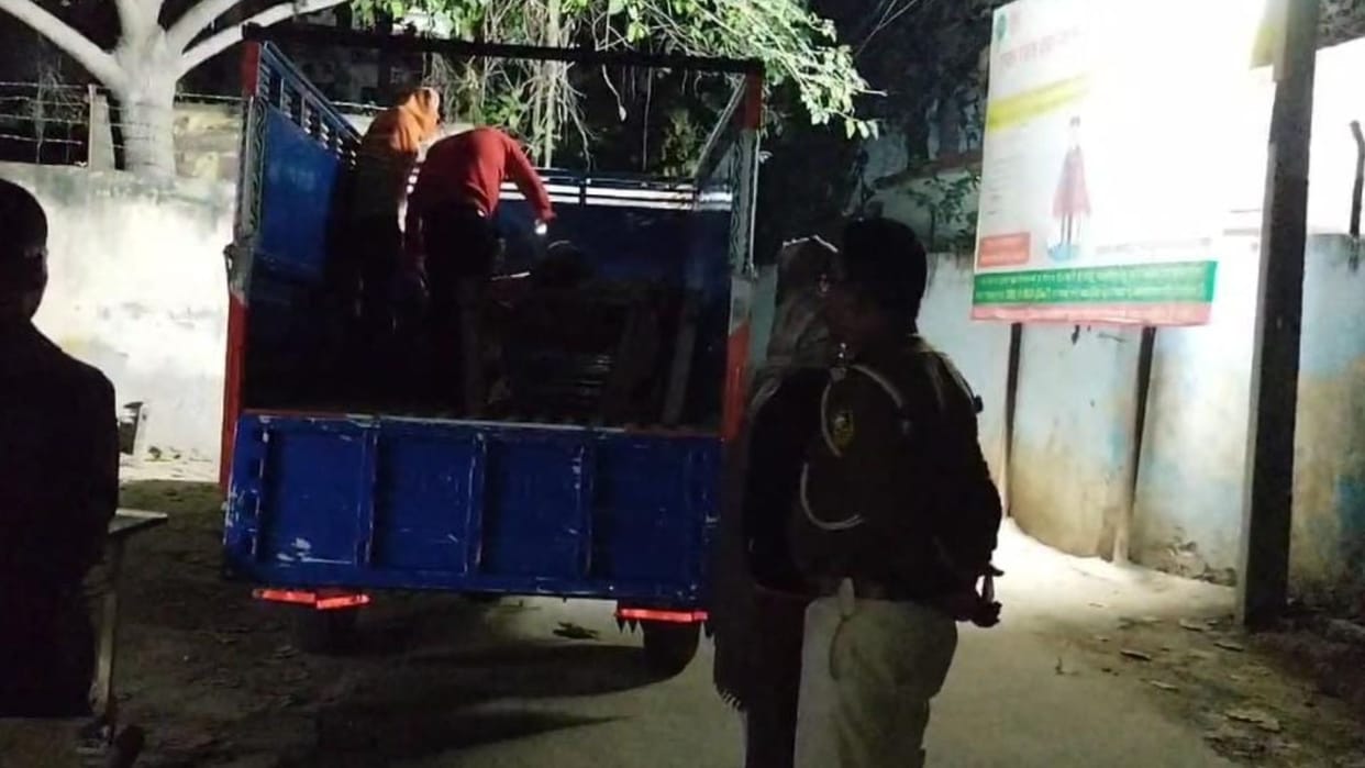 Middle-aged man sitting at the door of his house shot dead