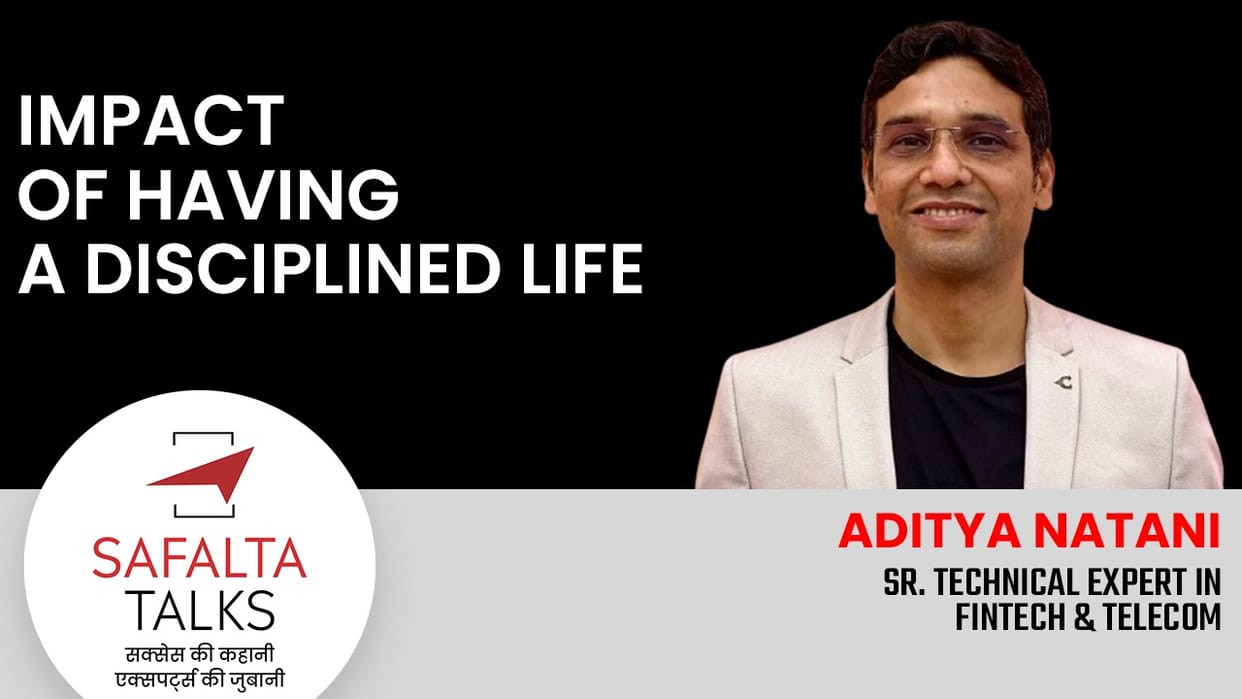 SAFALTA TALKS Master Class: Discipline in life makes a person successful at a young age: Aditya