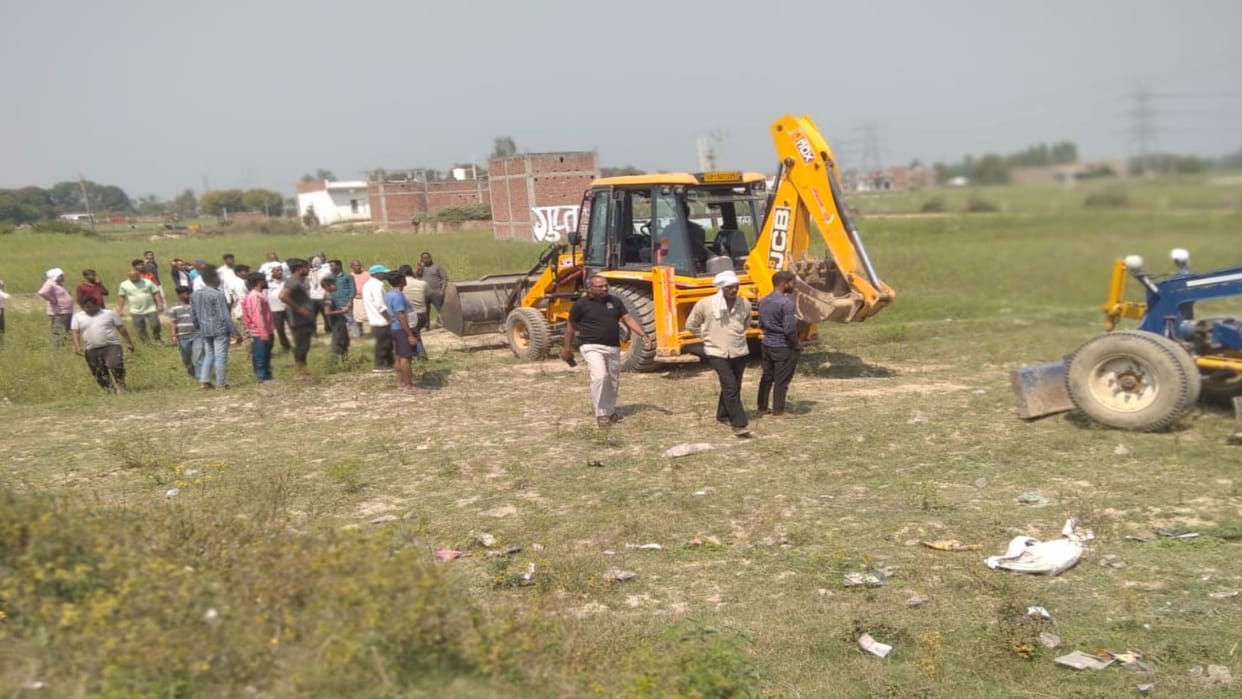 Land acquisition: Farmers stopped the NHAI team that arrived for the construction of Jasra bypass