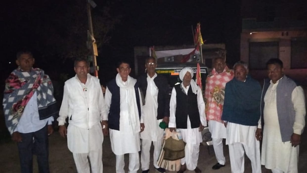 Hisar: Farmers standing on Pakka Morcha came out for Delhi