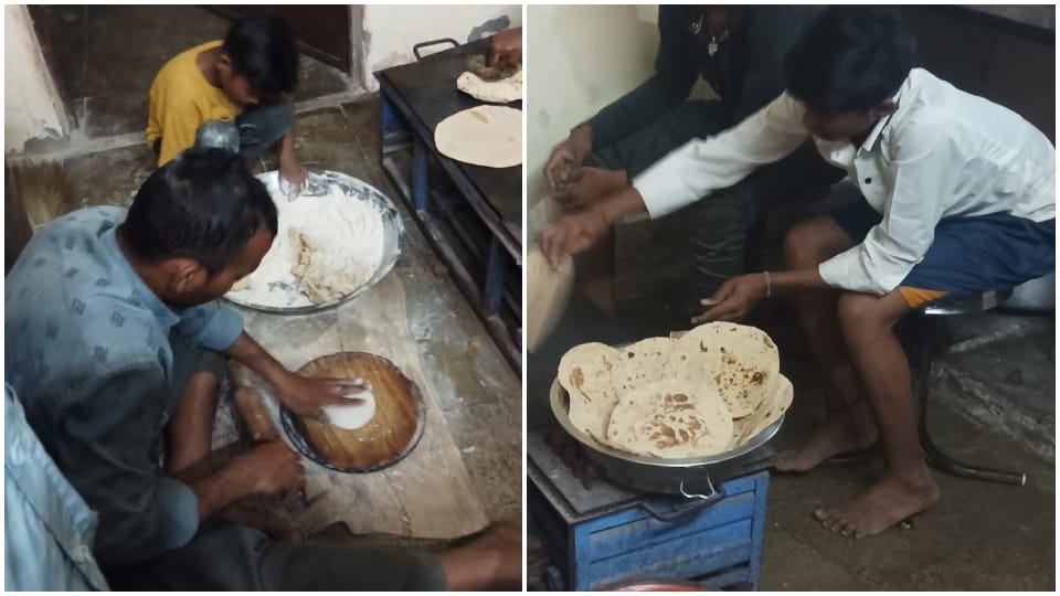 Made rotis from children living in Burhanpur tribal hostel