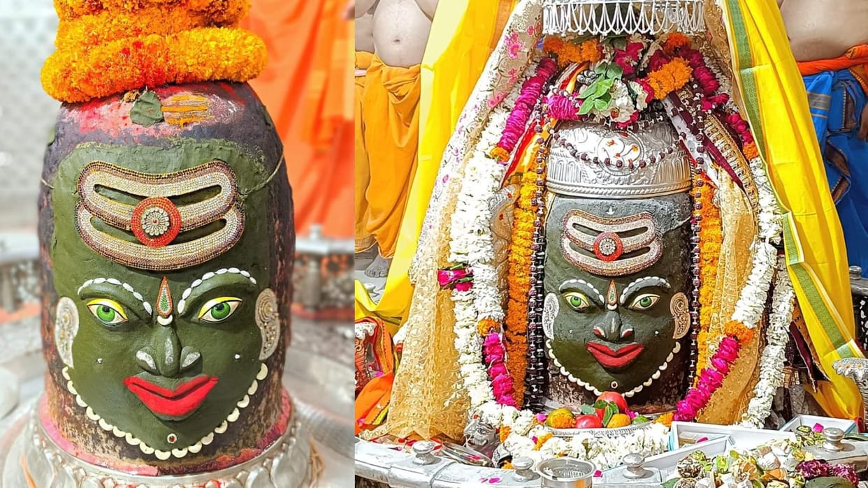 Mahakal Aaj Ke Darshan: In Bhasmarti, Baba Mahakal was decorated with hemp, special decoration with Pitambara