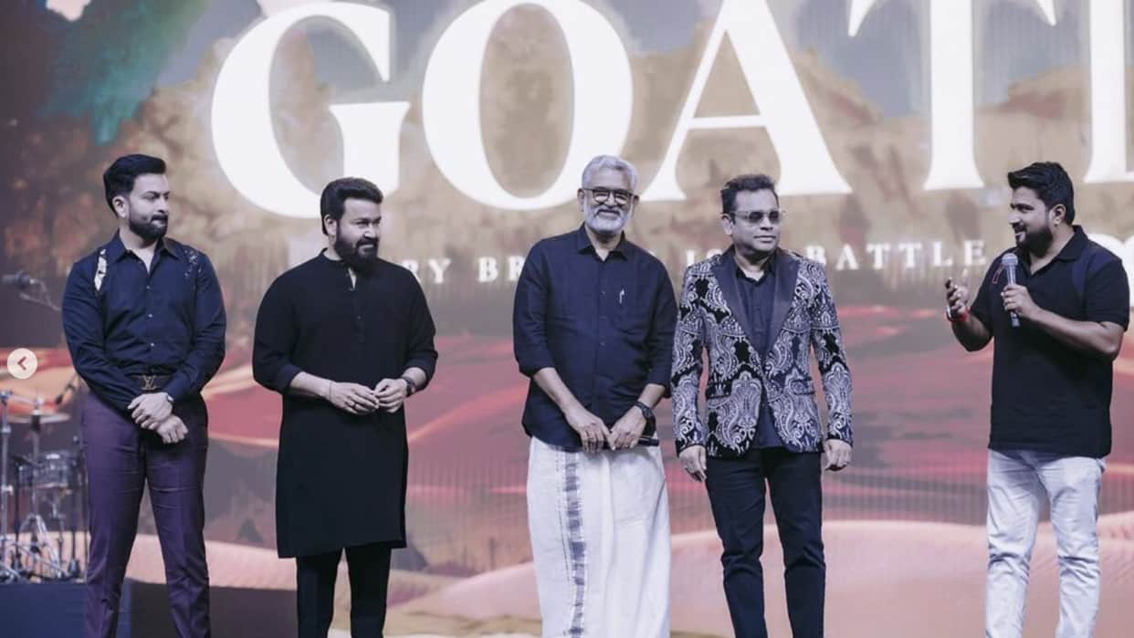 A R Rahman Gave Live Performance at The Goat Life Music Launch Prithviraj Sukumaran and Other Graced the Event