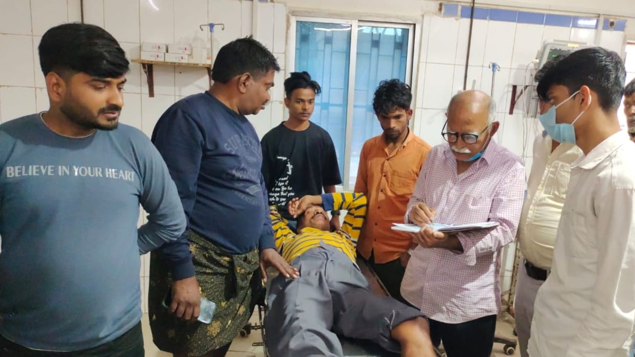 Miscreants shot the accused in bhojpur