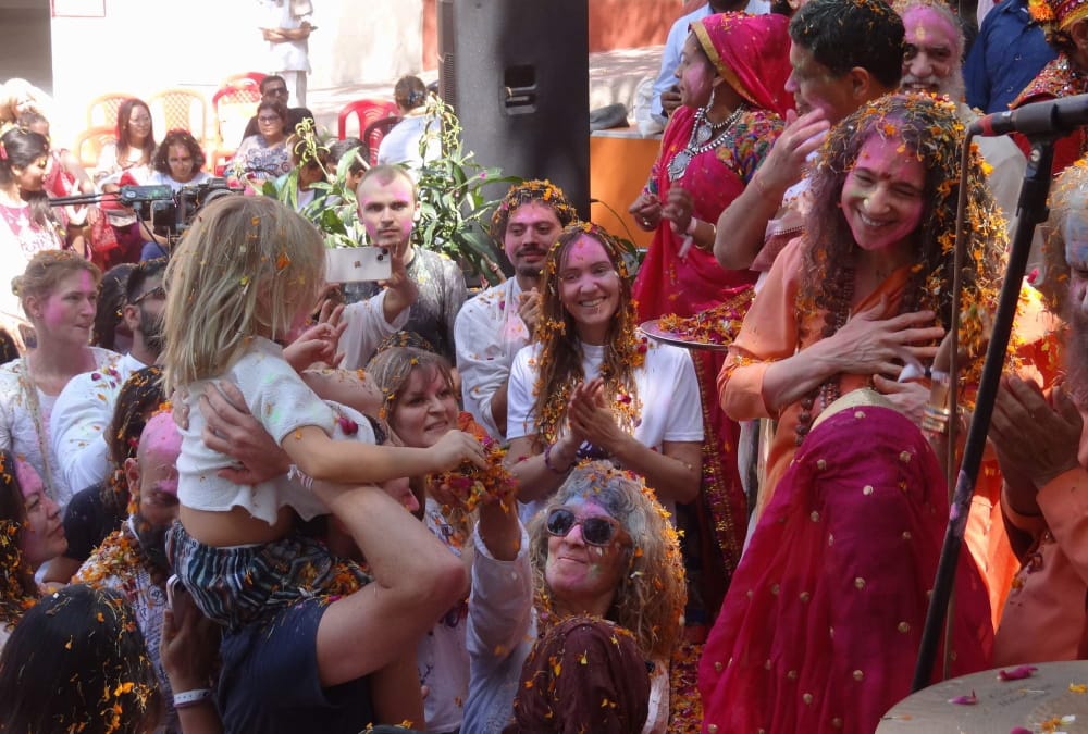 Holi 2024 Celebrated in Parmarth Niketan Rishikesh Before International Yoga Festival Photos