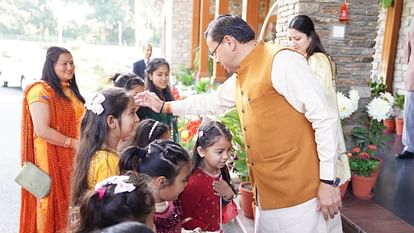 Phooldei festival Uttarakhand children put flowers in thresholds folk festival celebrated in CM residence