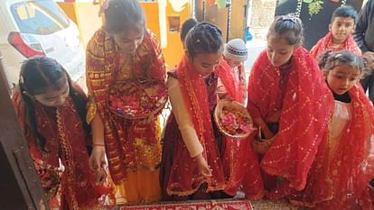 Phooldei festival Uttarakhand children put flowers in thresholds folk festival celebrated in CM residence