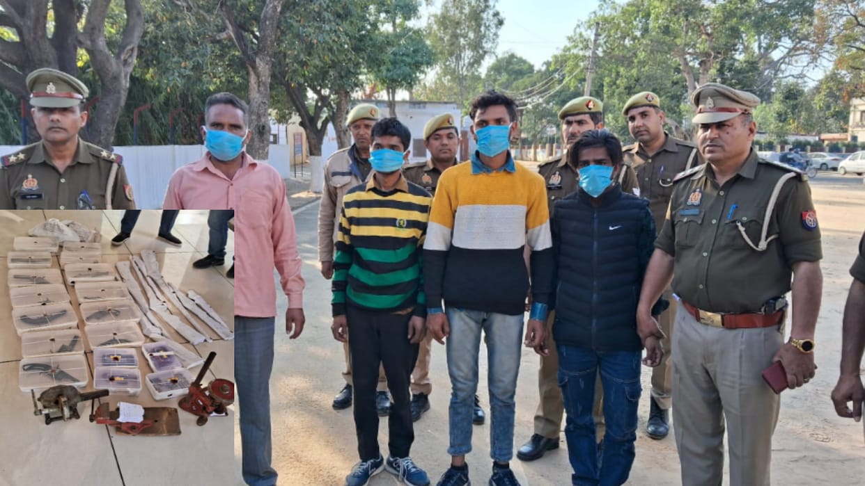 Saharanpur police have busted illegal weapons factory and four accused arrested