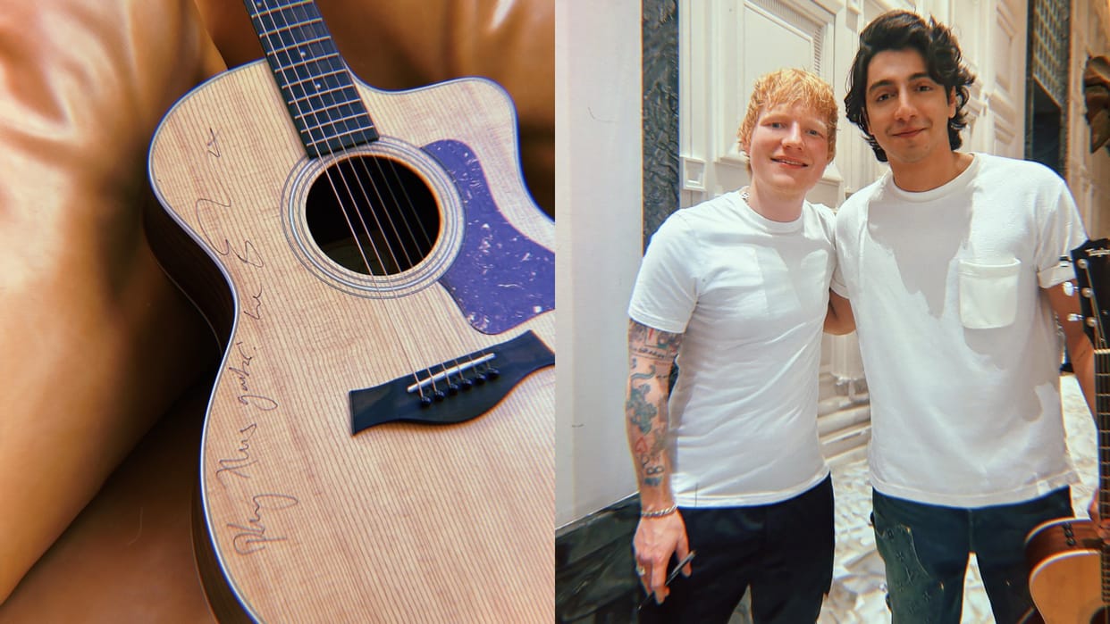 Ahaan Panday got autographed guitar by ED Sheeran says he will use it to prepare for debut yrf romantic film