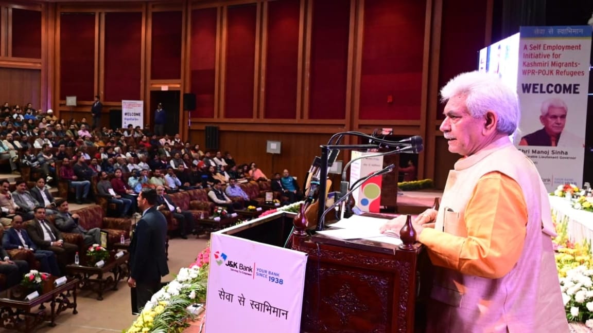 Lieutenant Governor manoj sinhsa said Instead of looking for a job become a giver