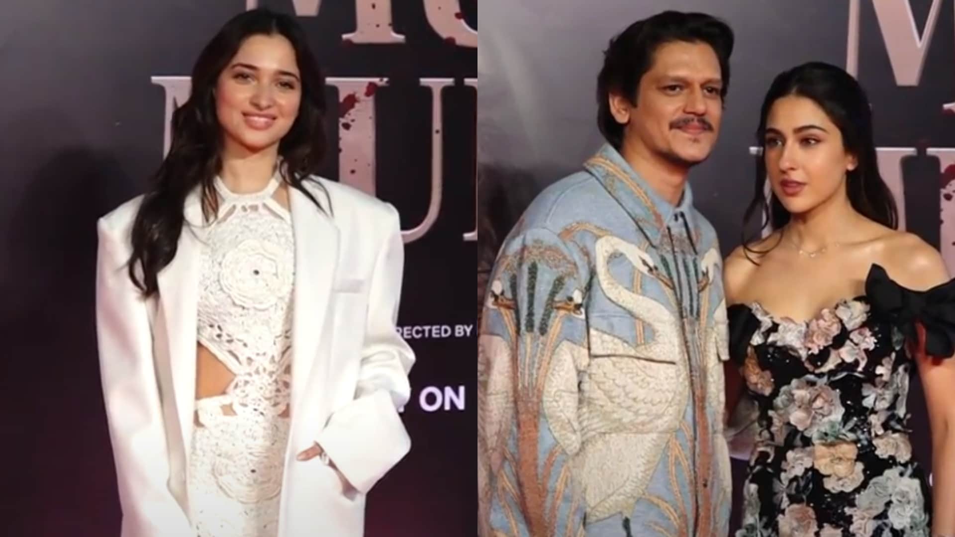 Murder Mubarak special screening actress sara ali khan karisma kapoor vijay verma pankaj tripathi spotted