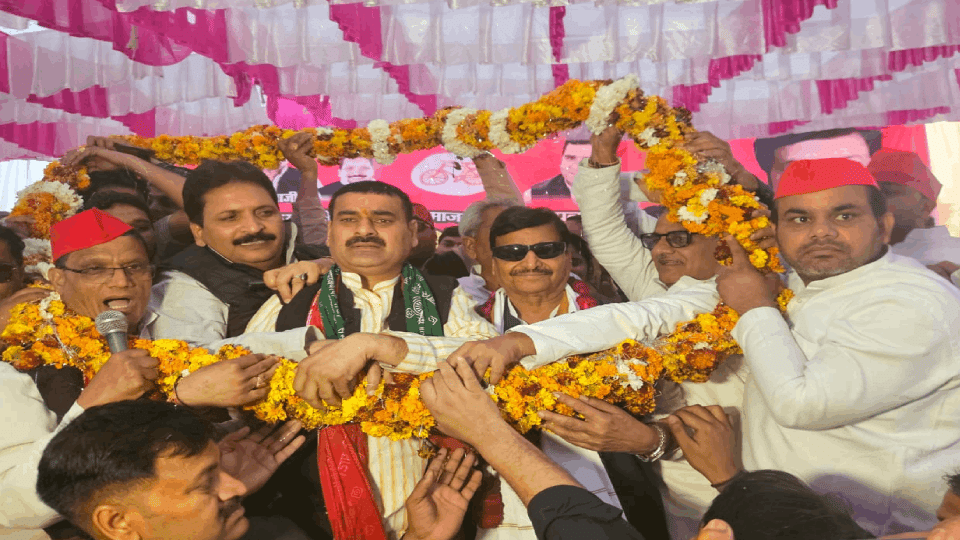 Lok Sabha Election Shivpal Yadav reached Gunnaur for first time after becoming SP candidate