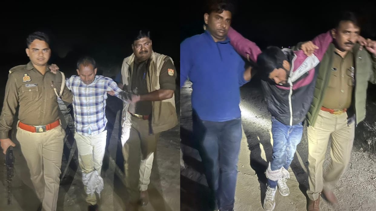 Two arrested for loot on a petrol pump on Lucknow Balia highway in Sultanpur.