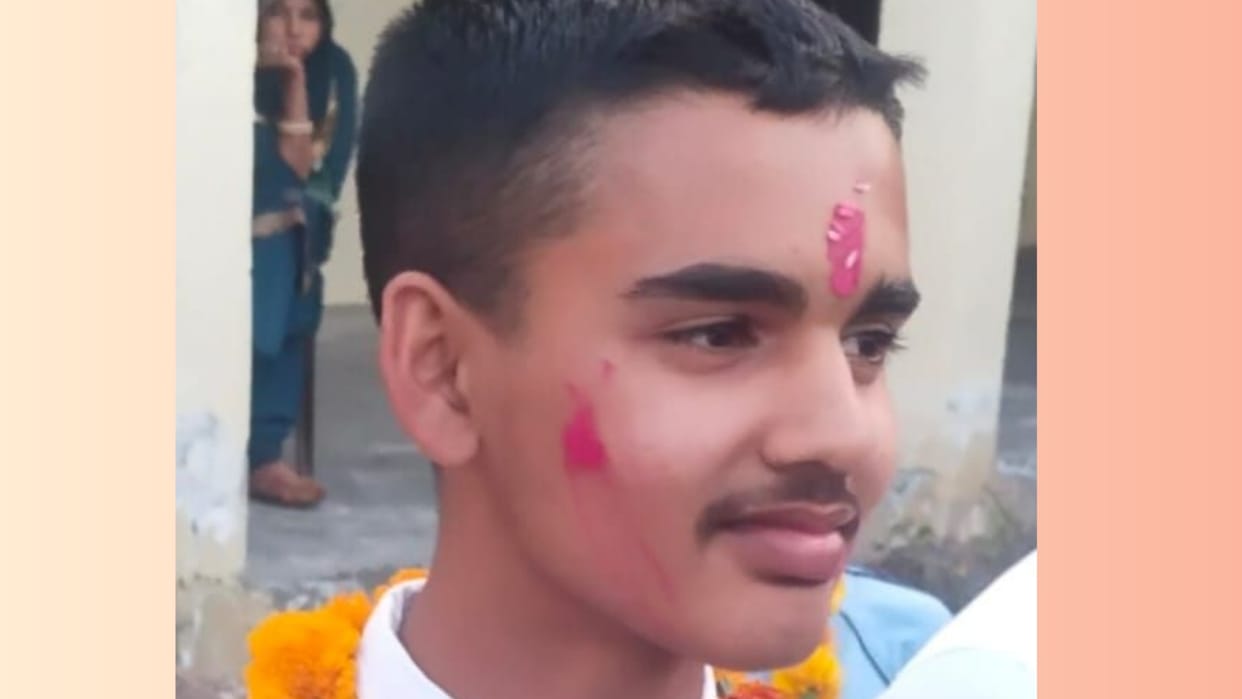 Yash got first rank in All India in Sainik School Entrance Examination