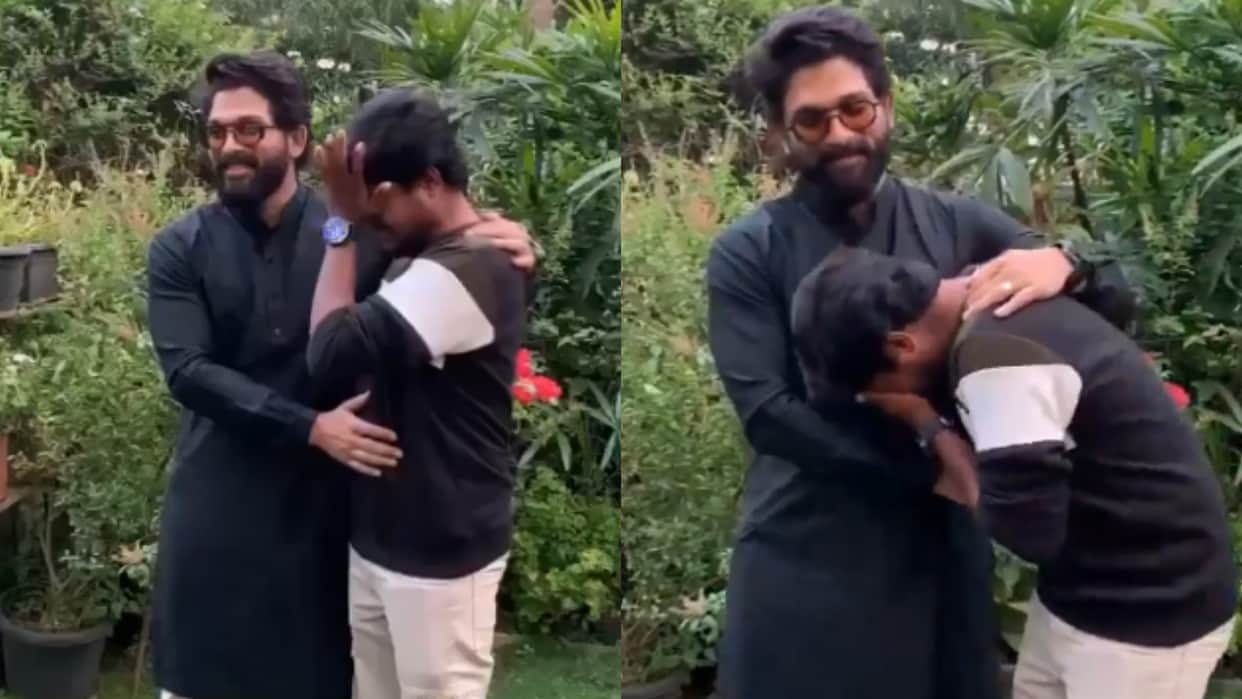 Fan got emotional after meeting with Pushpa 2 actor Allu Arjun video went Viral