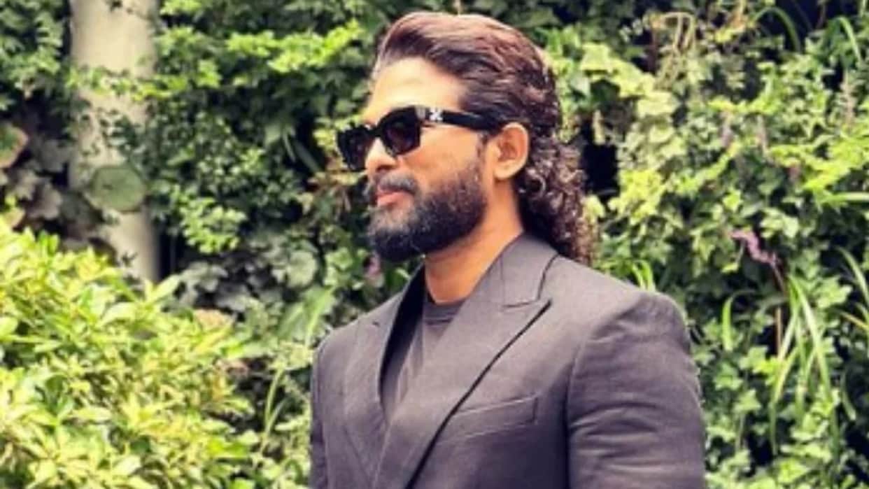Allu Arjun Spotted on Airport Pushpa the Rule Actor Jets off to dubai with family to unveil his Wax Statue