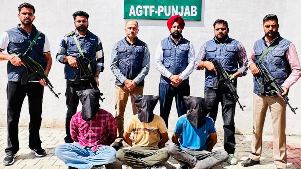 AGTF Punjab arrested three key operatives of Lawrence Bishnoi Goldy Brar Gang