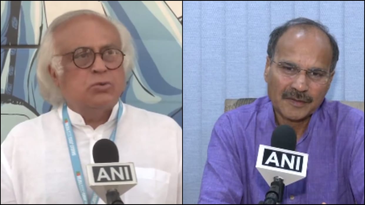 Congress leaders jairam ramesh adhir ranjan chowdhury lashes out at bjp over electoral bonds