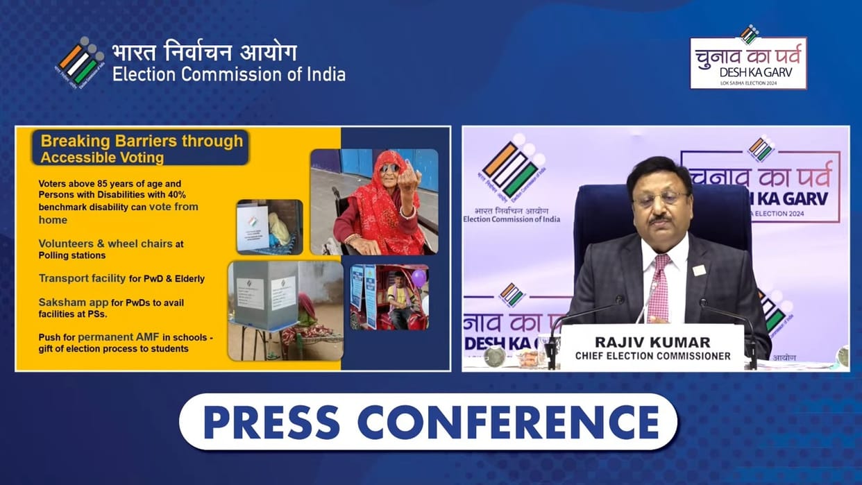 Election Commission announce people above 85 years of age will be able to vote from home