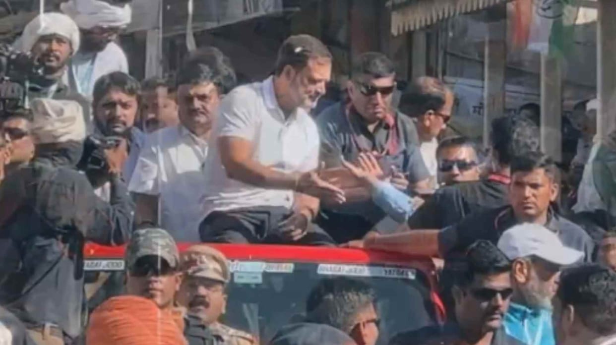 rahul gandhi bharat jodo nyay yatra news and updates, nyay yatra resumes from bhiwandi