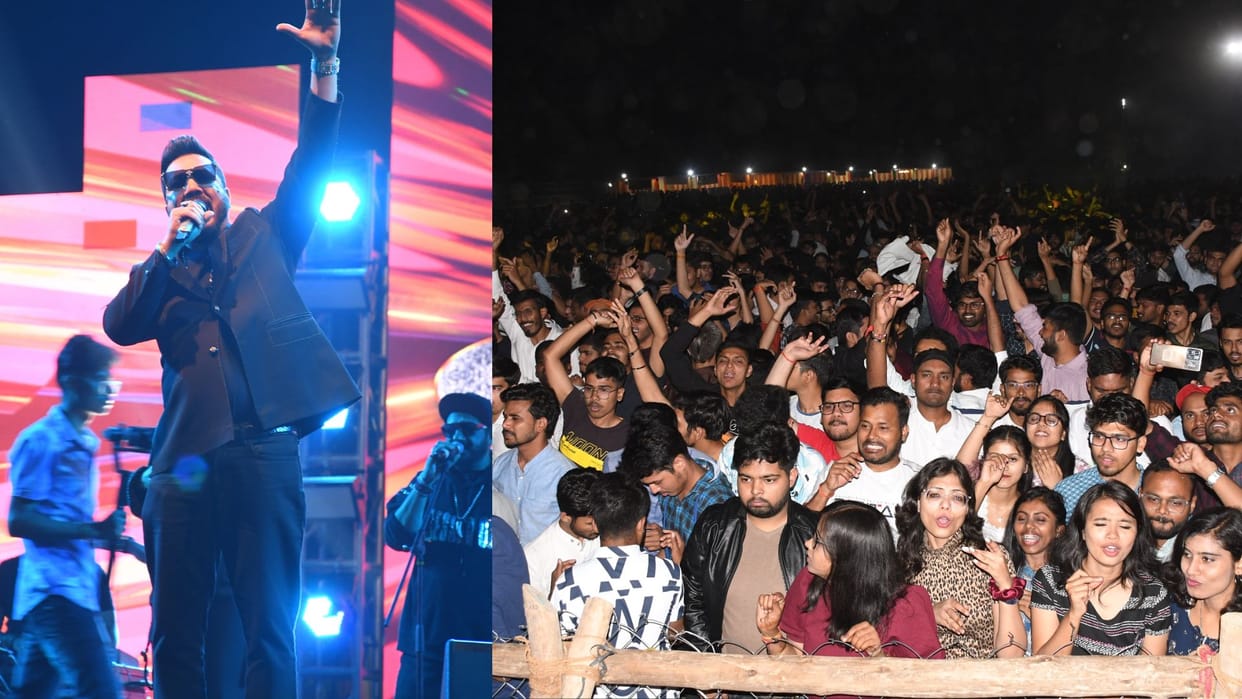 BHU Technex 2024 Mika Singh enthralled IITians with songs in ADV ground