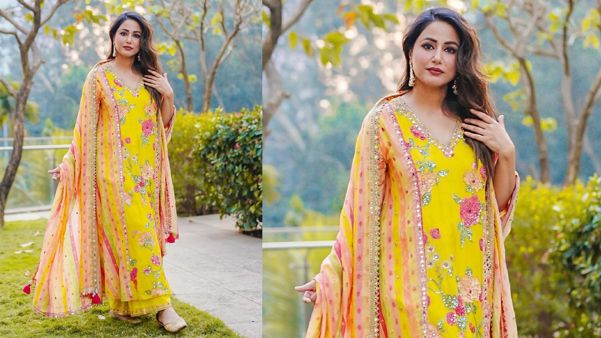 Ramadan 2024 trendy suit for iftar party inspired by hina khan
