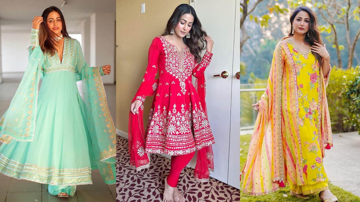 Ramadan 2024 trendy suit for iftar party inspired by hina khan