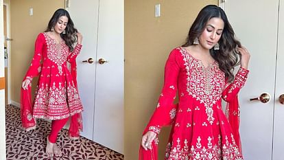 Ramadan 2024 trendy suit for iftar party inspired by hina khan