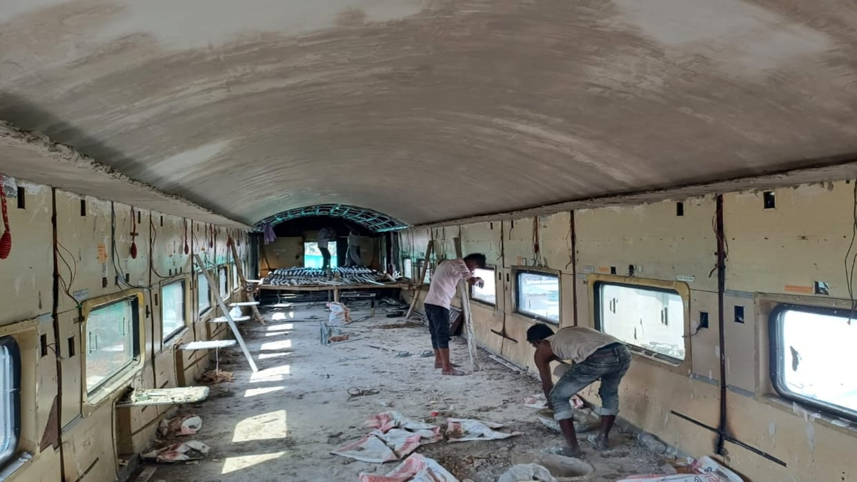 Prayagraj Junction Construction of rail coach restaurant has gained momentum
